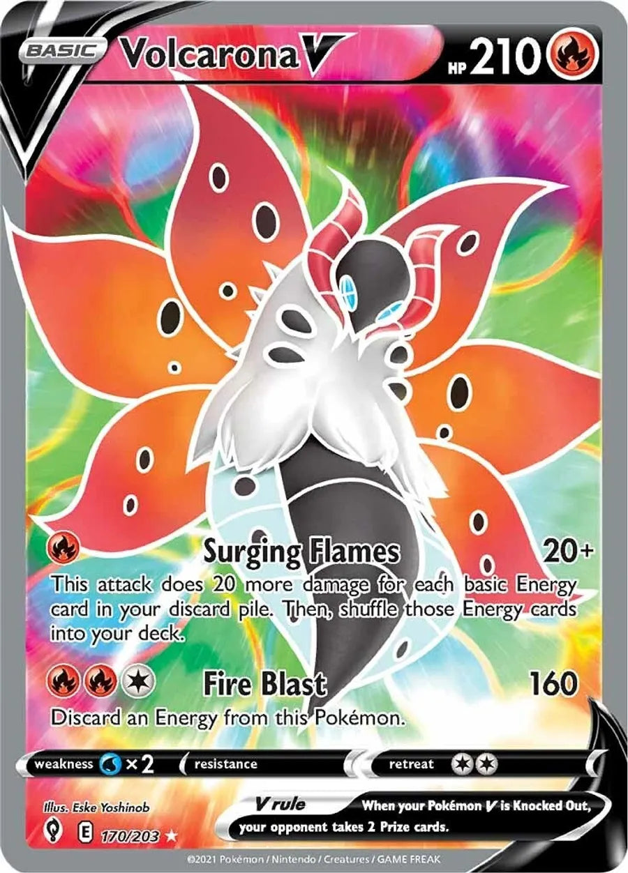 Volcarona V (Full Art) - SWSH07: Evolving Skies (SWSH07)