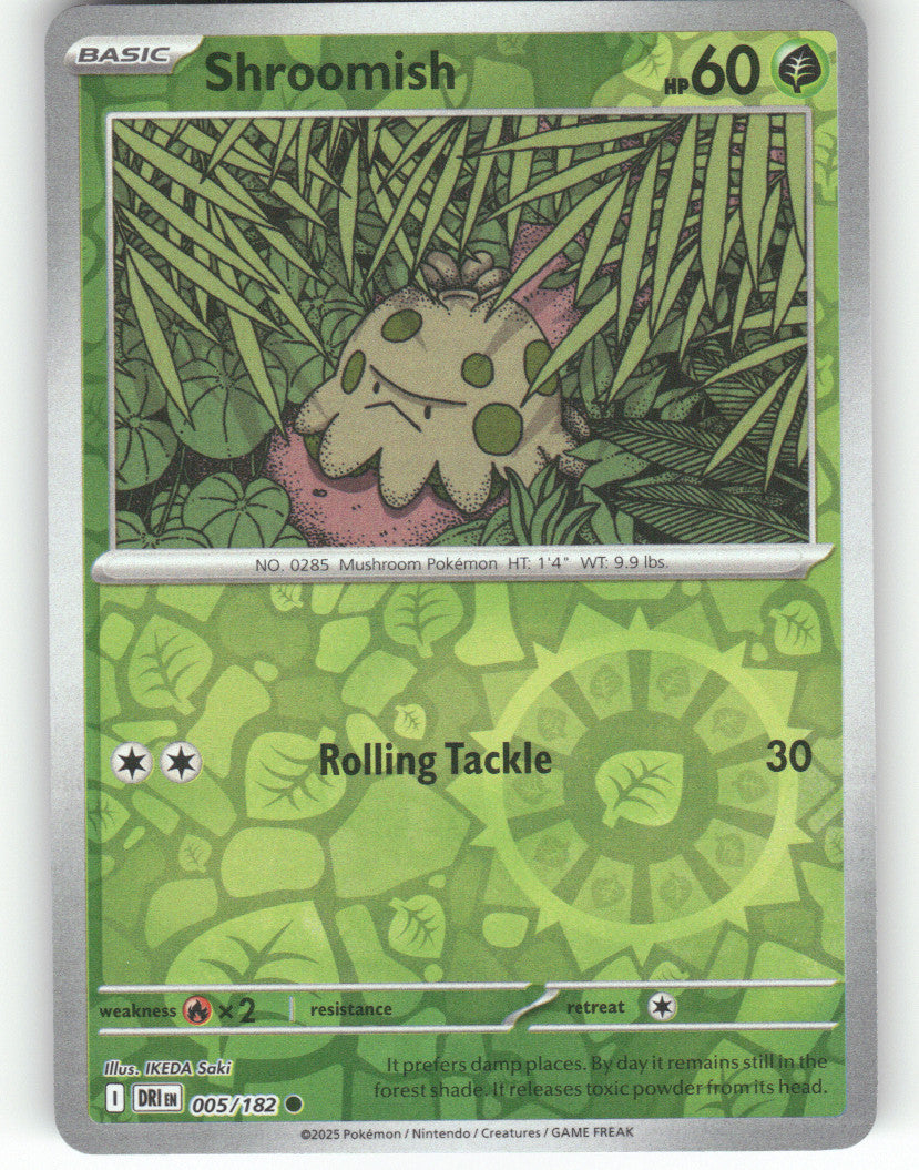Shroomish Reverse Holo Common SV10: Destined Rivals 005/182 NM