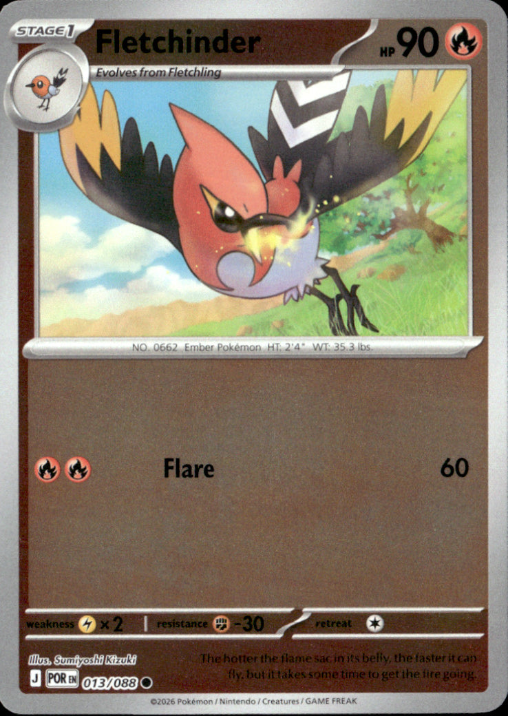 Fletchinder Reverse Holo Common ME03: Perfect Order 013/088 NM