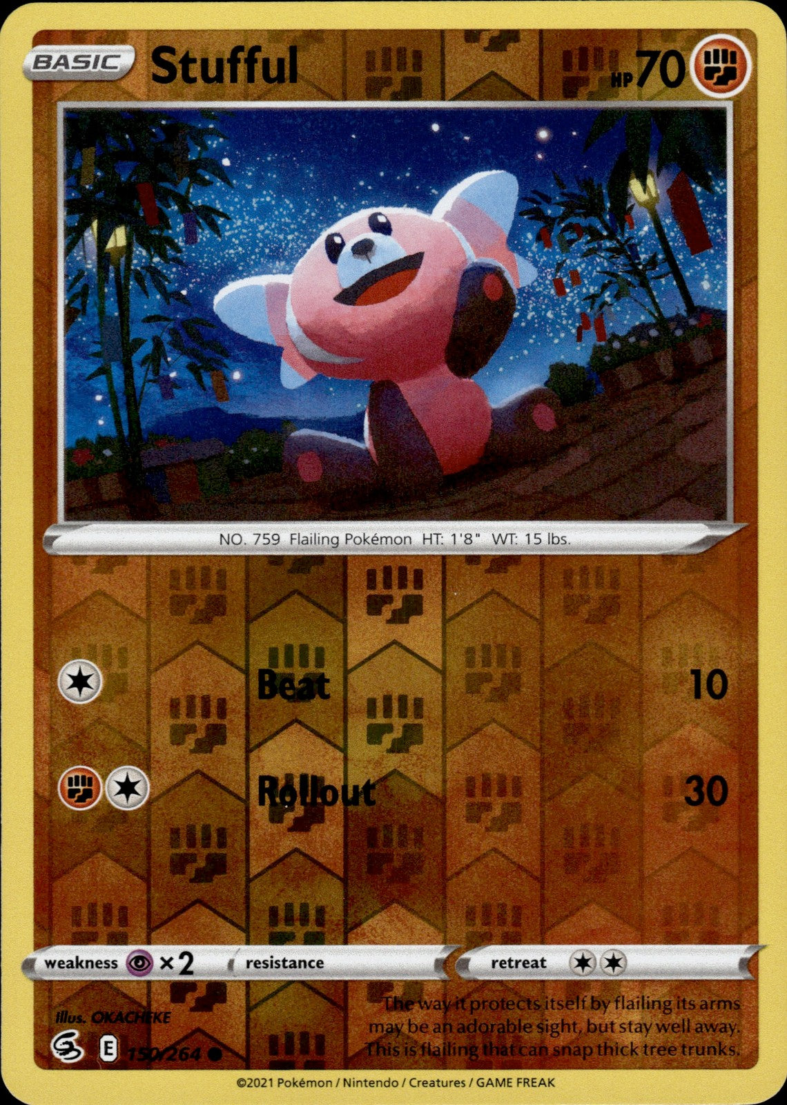 Stufful Reverse Holo Common SWSH08: Fusion Strike 150/264 NM