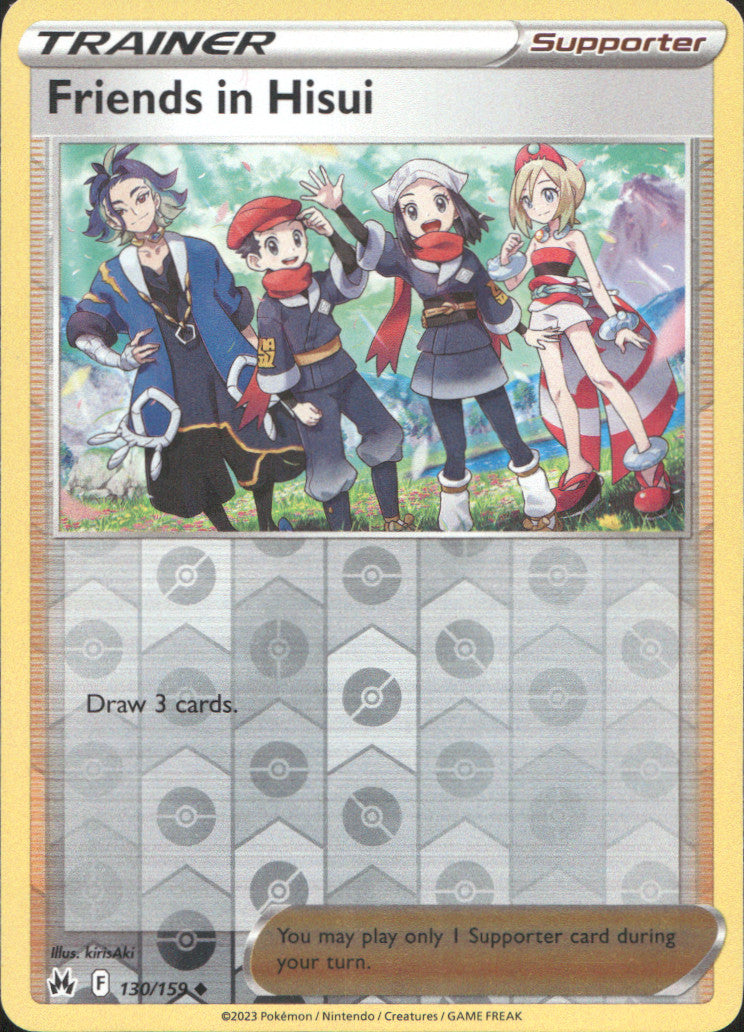Friends in Hisui Reverse Holo Uncommon SWSH: Crown Zenith 130/159 NM