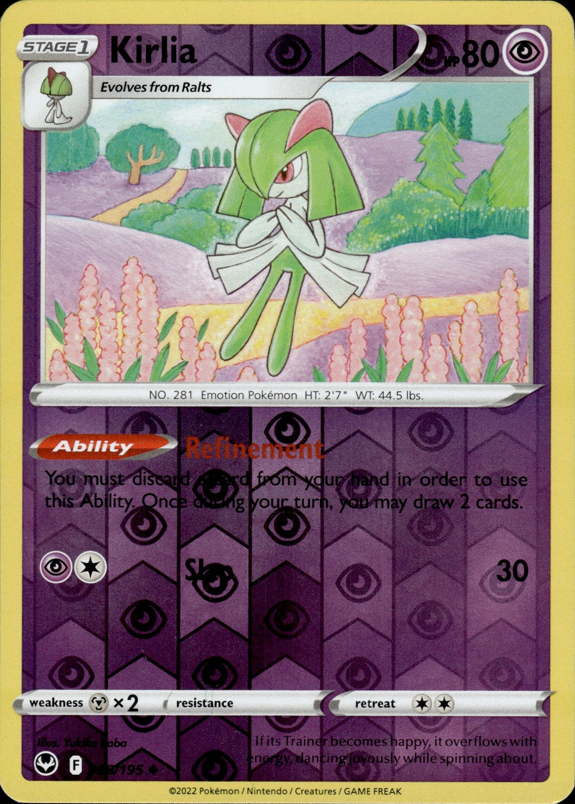 Kirlia Reverse Holo Uncommon SWSH12: Silver Tempest 068/195 NM