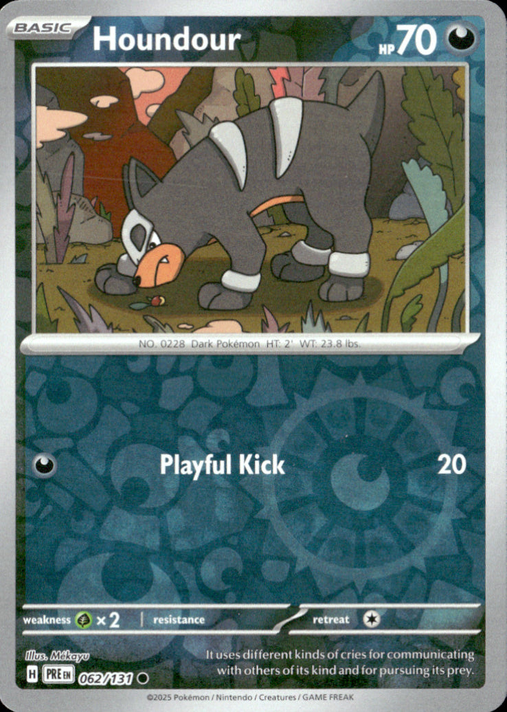 Houndour Reverse Holo Common SV: Prismatic Evolutions 062/131 NM