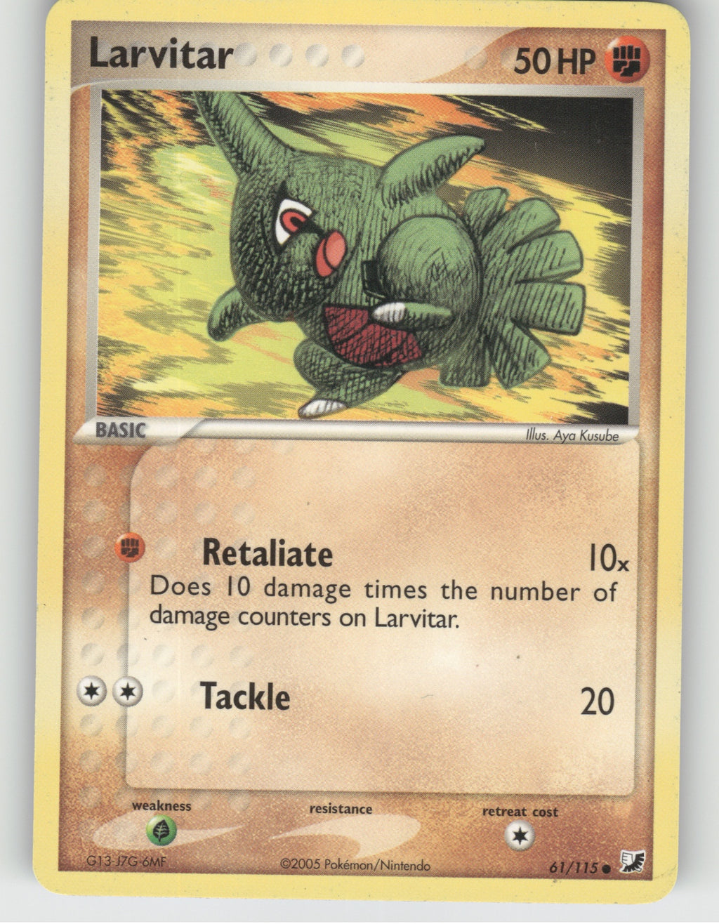 Larvitar Common EX Unseen Forces 61/115 NM