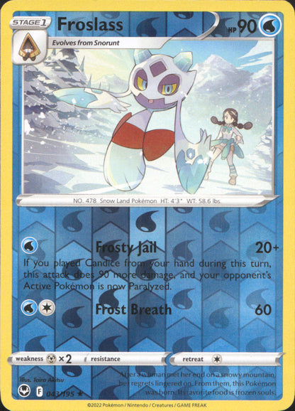 Froslass Reverse Holo Rare SWSH12: Silver Tempest 043/195 NM