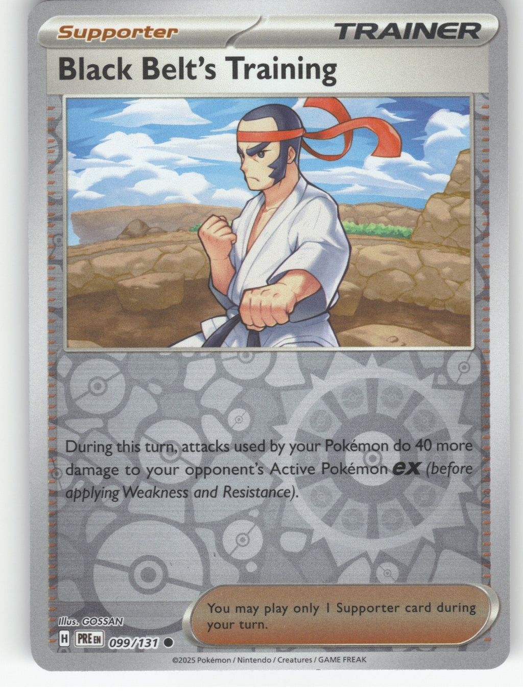 Black Belt's Training Reverse Holo Common SV: Prismatic Evolutions 099/131 NM