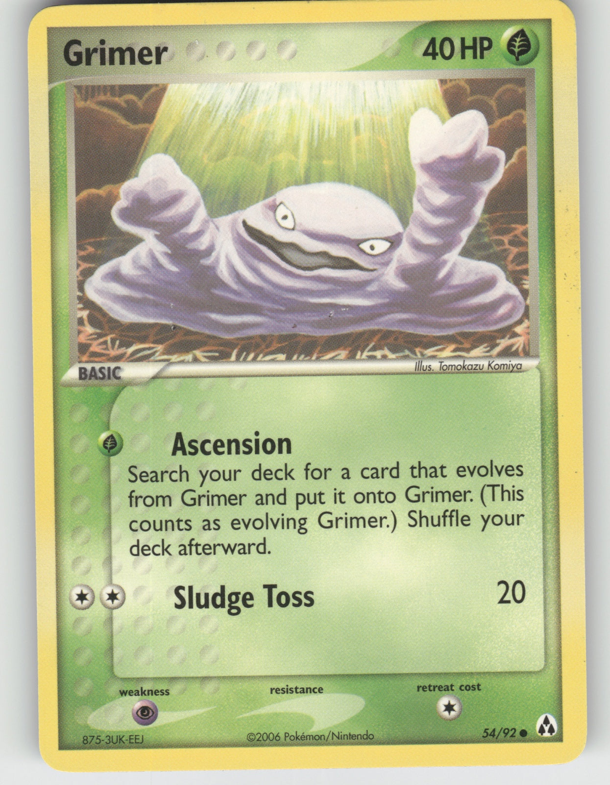 Grimer Common EX Legend Maker 54/92 NM