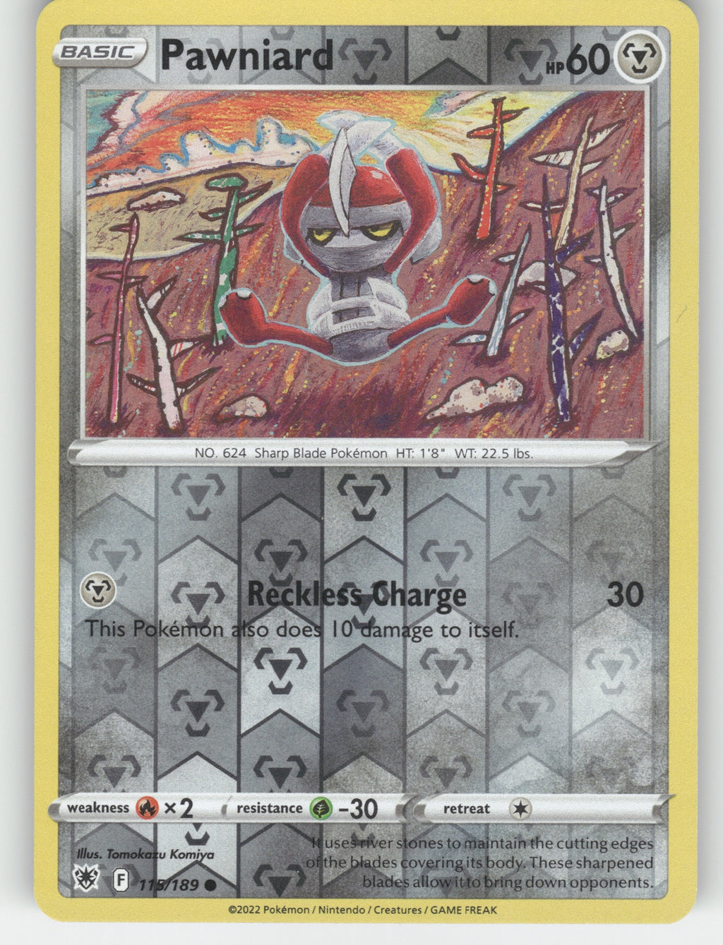 Pawniard Reverse Holo Common SWSH10: Astral Radiance 115/189 NM
