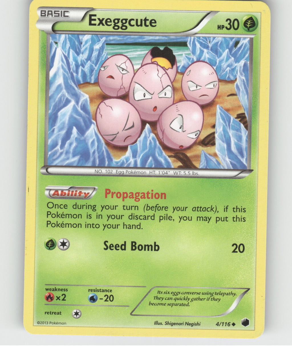 Exeggcute Uncommon Plasma Freeze 4/116 NM