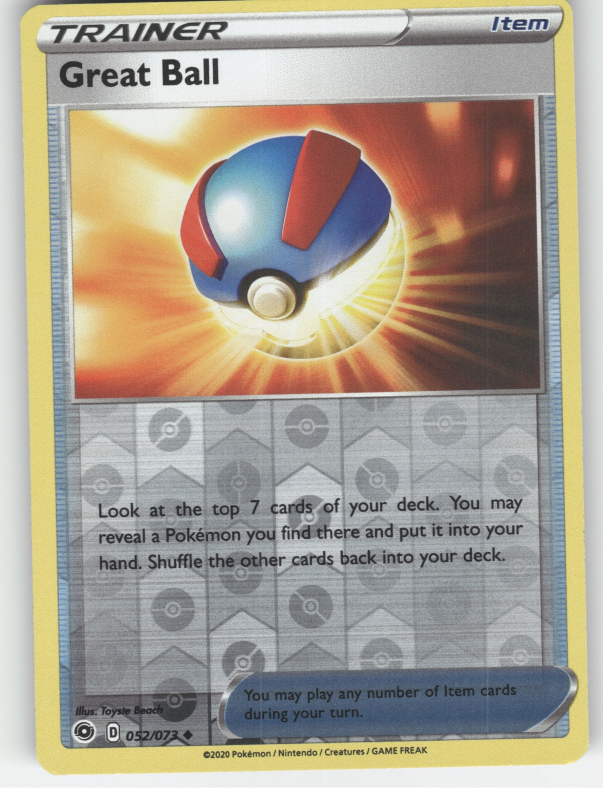 Great Ball Reverse Holo Uncommon SWSH: Crown Zenith 132/159 NM