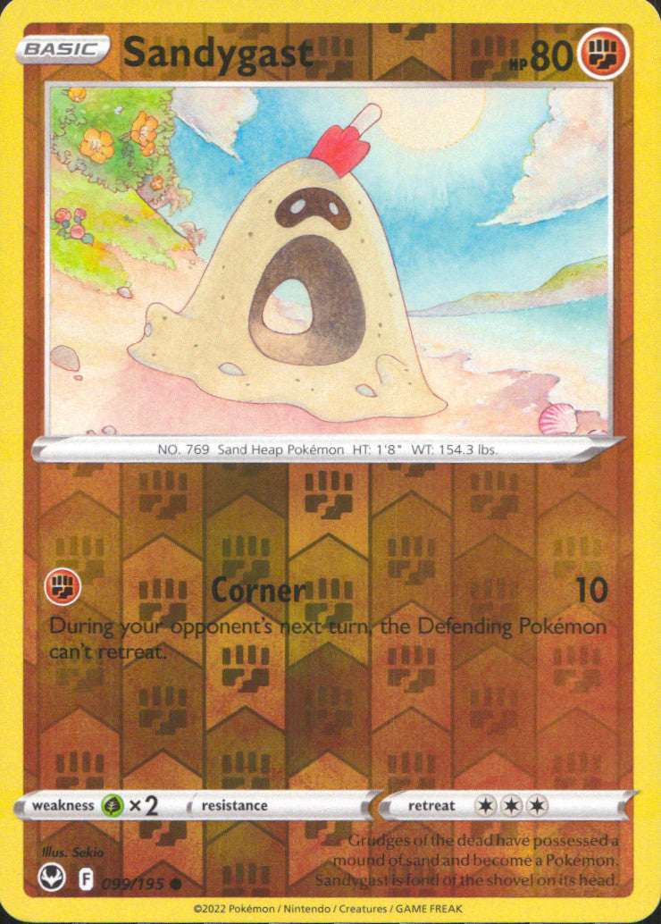 Sandygast Reverse Holo Common SWSH12: Silver Tempest 099/195 NM