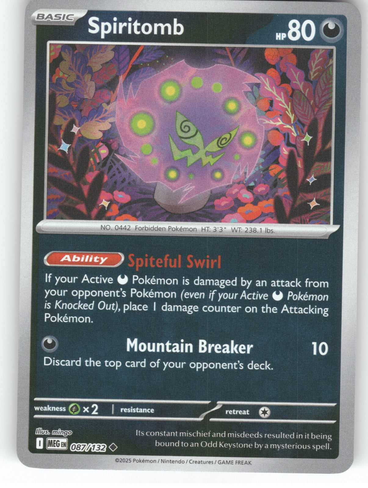 Spiritomb Reverse Holo Uncommon ME01: Mega Evolution 087/132 NM