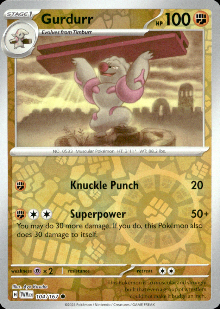 Gurdurr Reverse Holo Common SV06: Twilight Masquerade 104/167 NM