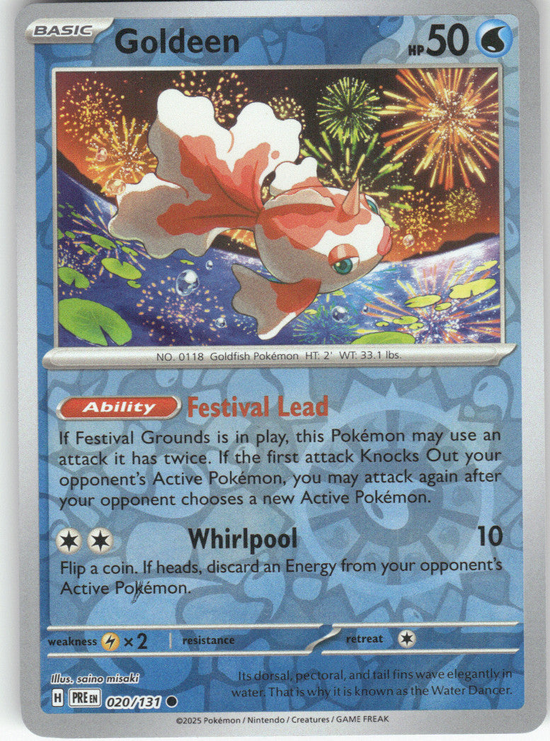 Goldeen Reverse Holo Common SV: Prismatic Evolutions 020/131 NM