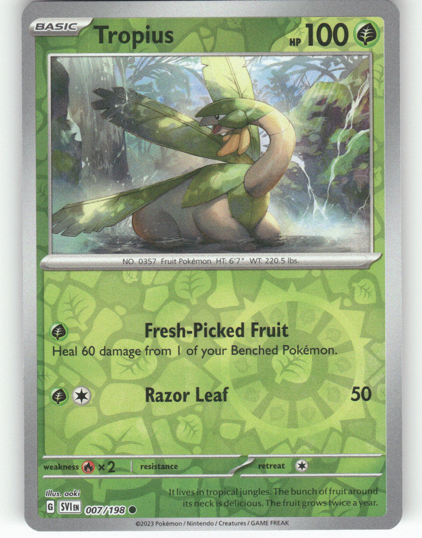 Tropius Reverse Holo Common SV01: Scarlet & Violet Base Set 007/198 NM