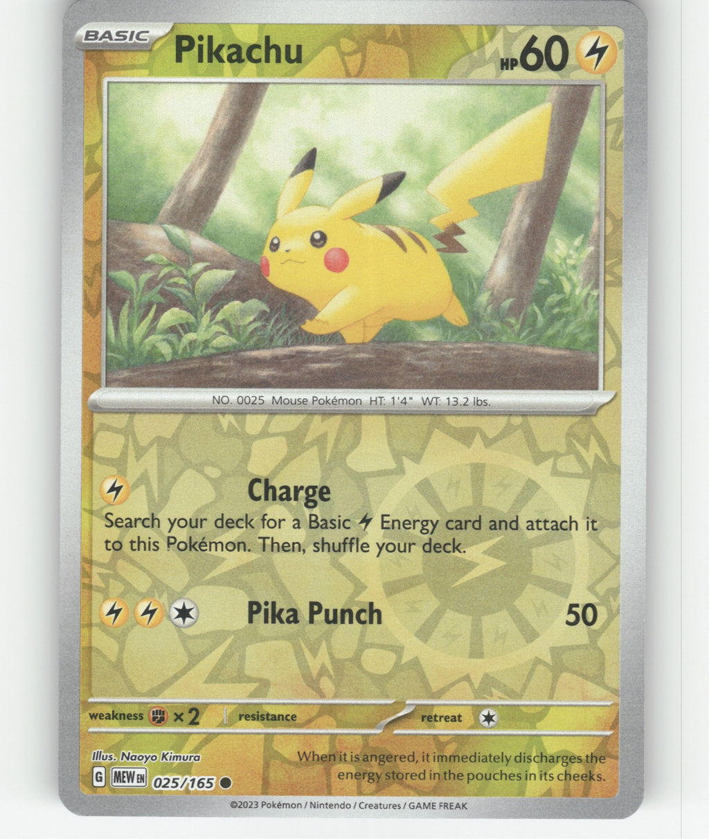 Pikachu Reverse Holo Common SV: Scarlet & Violet 151 025/165 NM