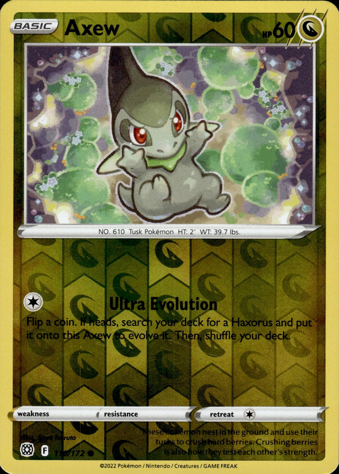 Axew Reverse Holo Common SWSH09: Brilliant Stars 110/172 NM