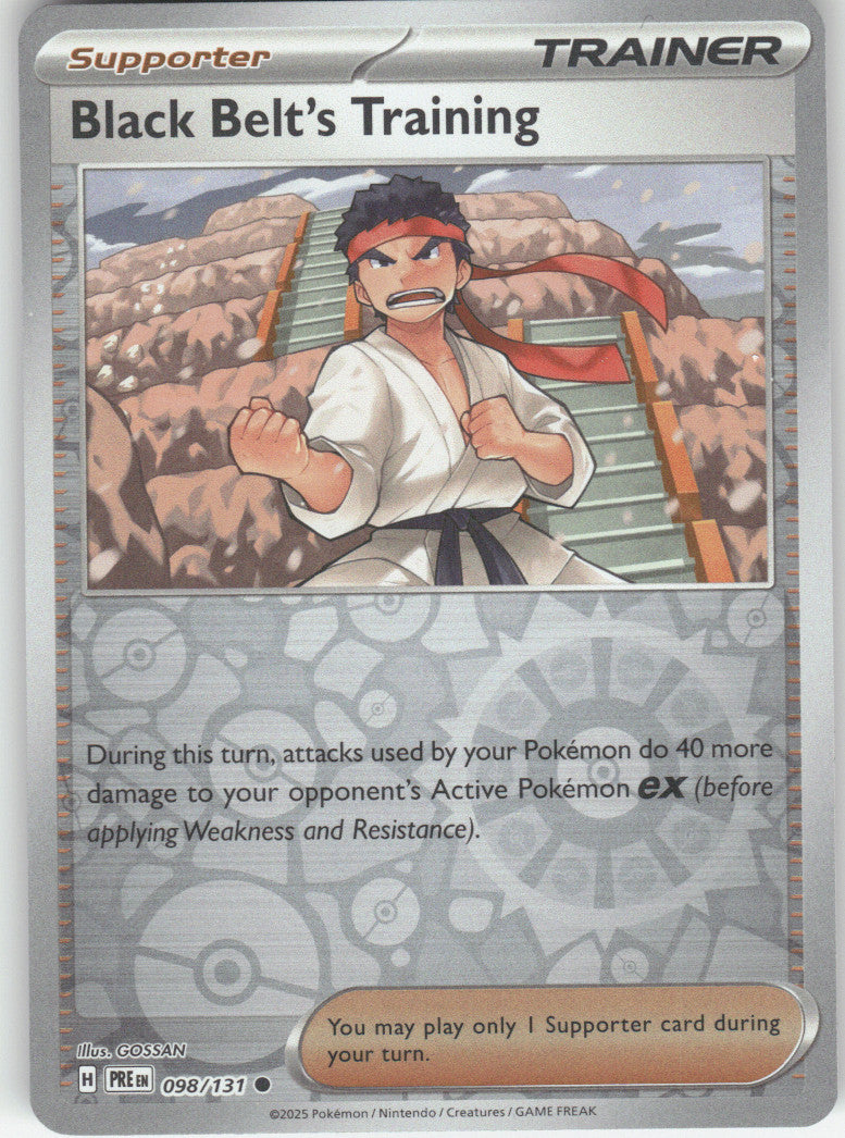 Black Belt's Training - Reverse Holo Common SV: Prismatic Evolutions 098/131 NM