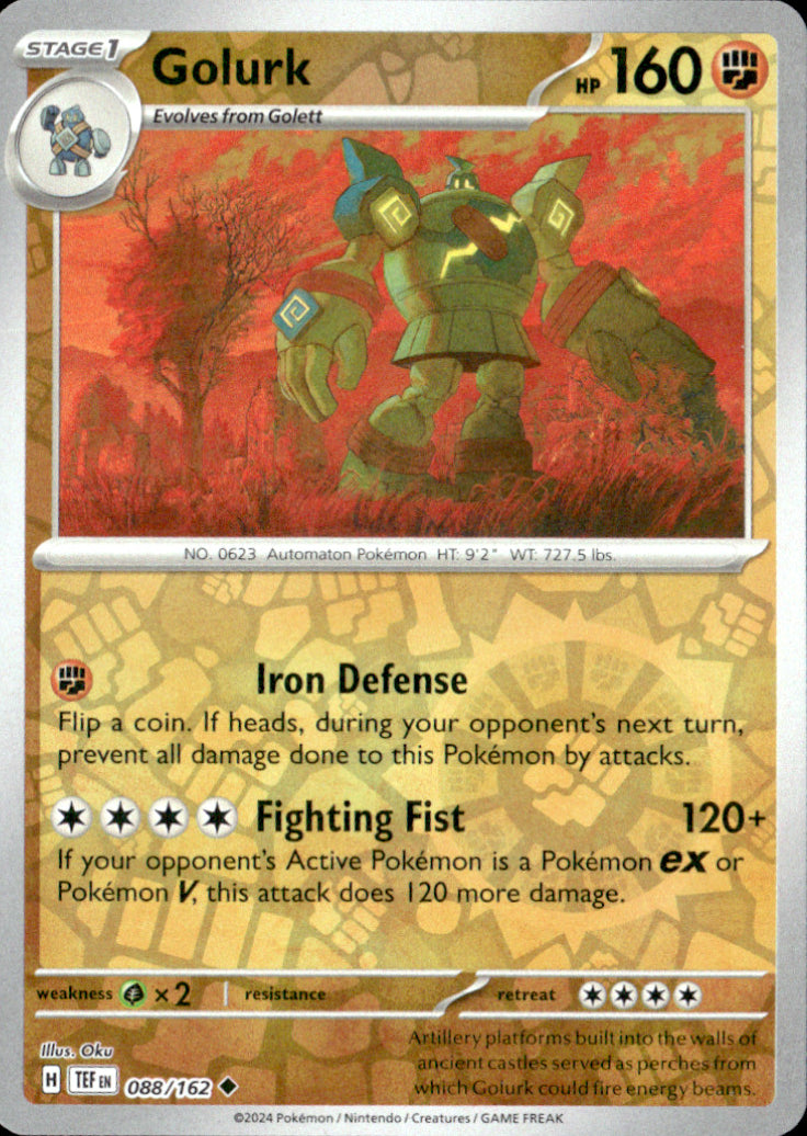 Golurk Reverse Holo Uncommon SV05: Temporal Forces 088/162 NM