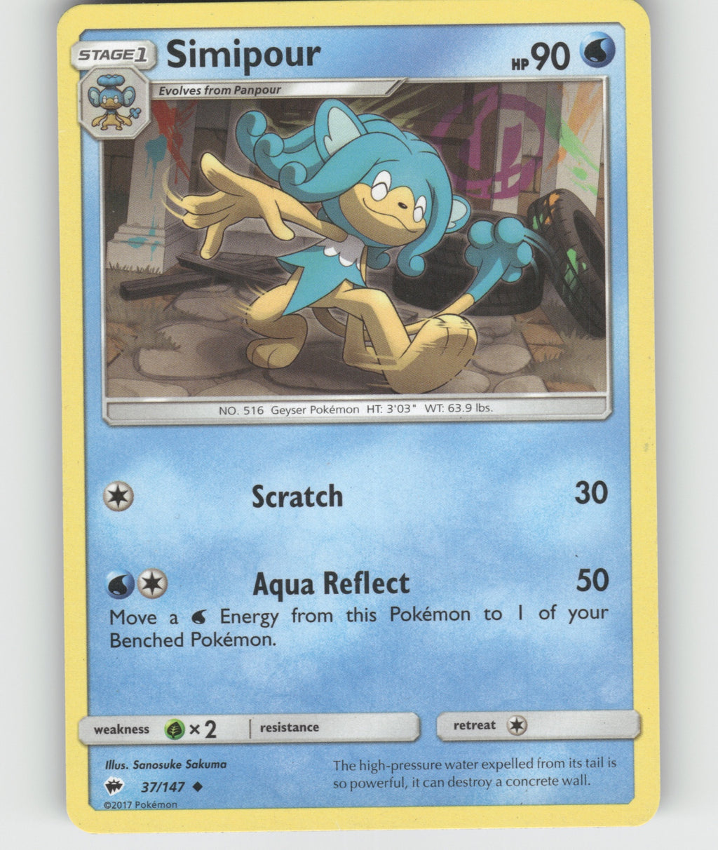 Simipour Uncommon SM - Burning Shadows 37/147 NM