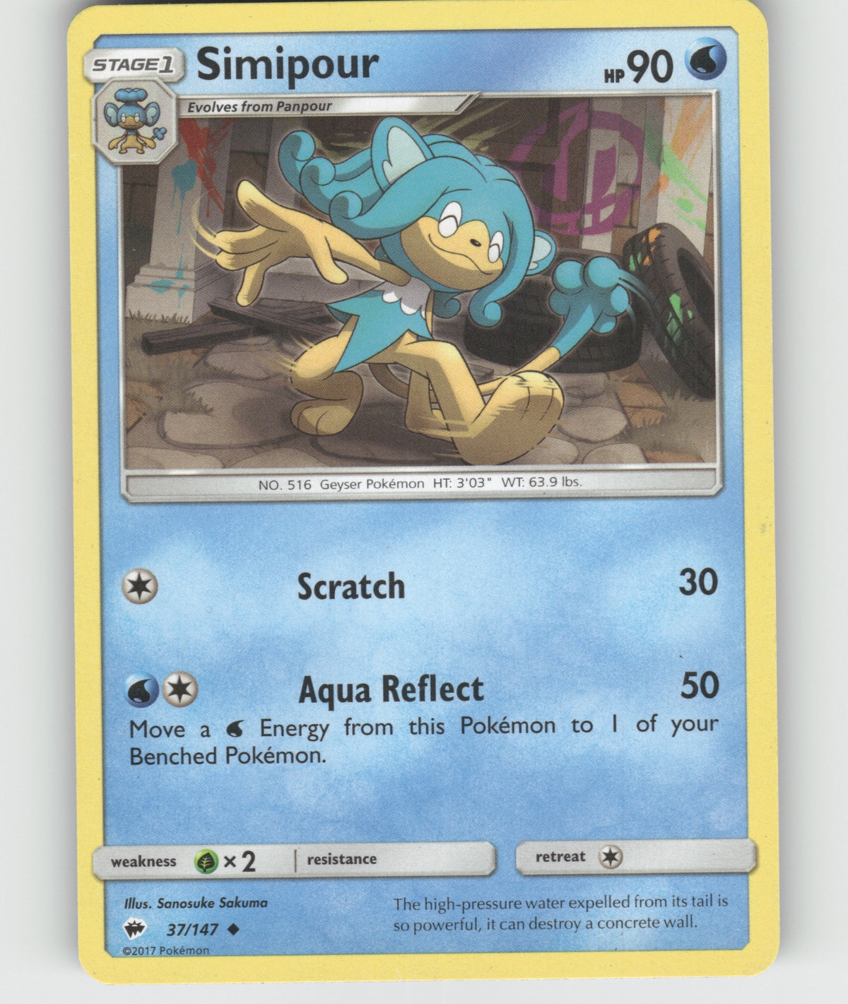 Simipour Uncommon SM - Burning Shadows 37/147 NM