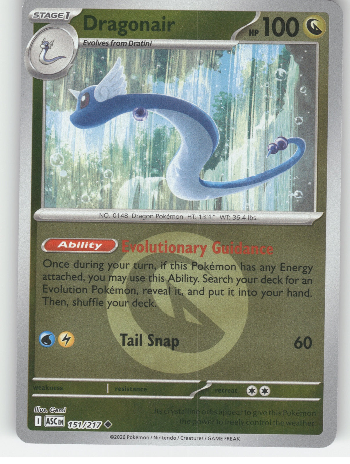Dragonair (Energy Symbol Pattern) Reverse Holo Uncommon ME: Ascended Heroes 151/