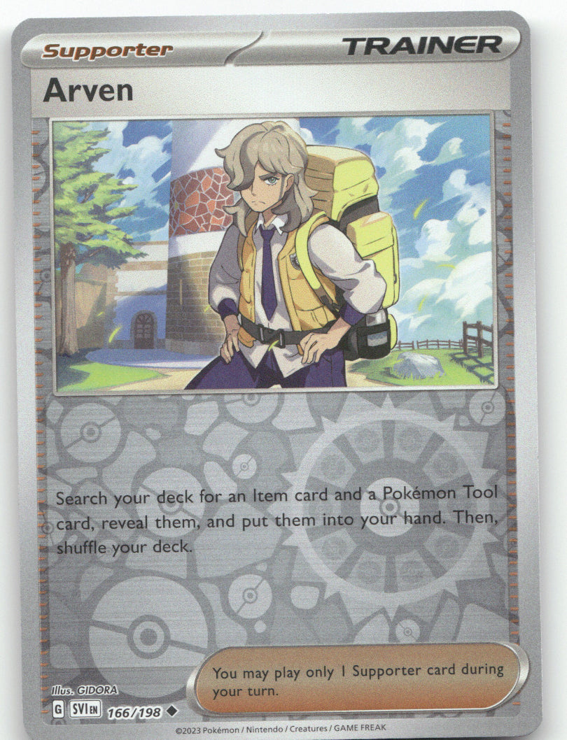 Arven Reverse Holo Uncommon SV01: Scarlet & Violet Base Set 166/198 NM