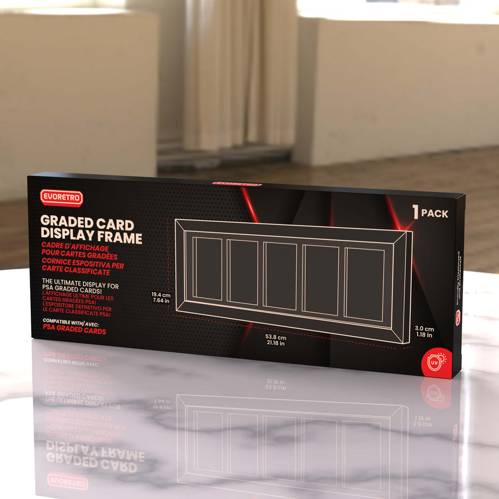 PSA Graded Wooden Frame Display with UV Glass card fit very tight ! LIQUIDATION