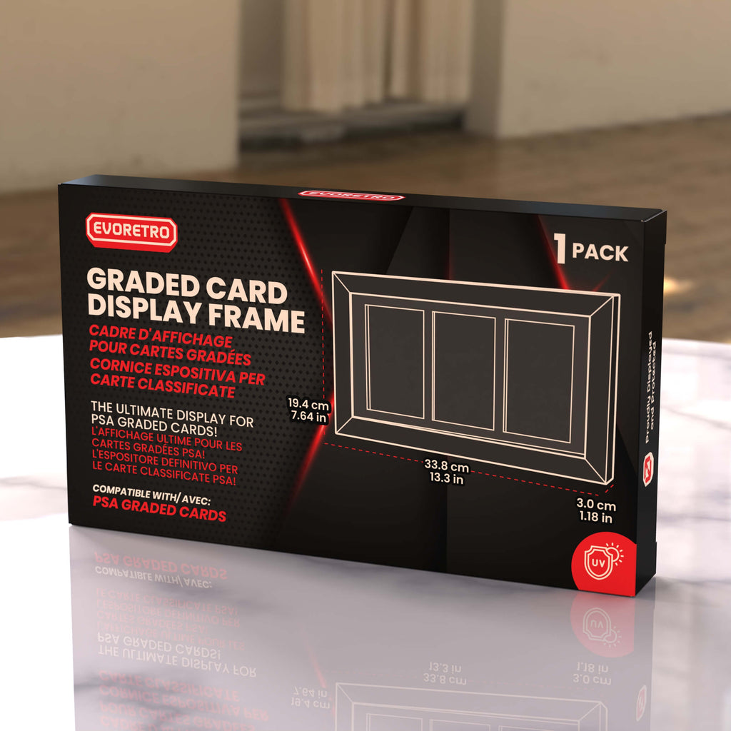 PSA Graded Wooden Frame Display with UV Glass card fit very tight ! LIQUIDATION