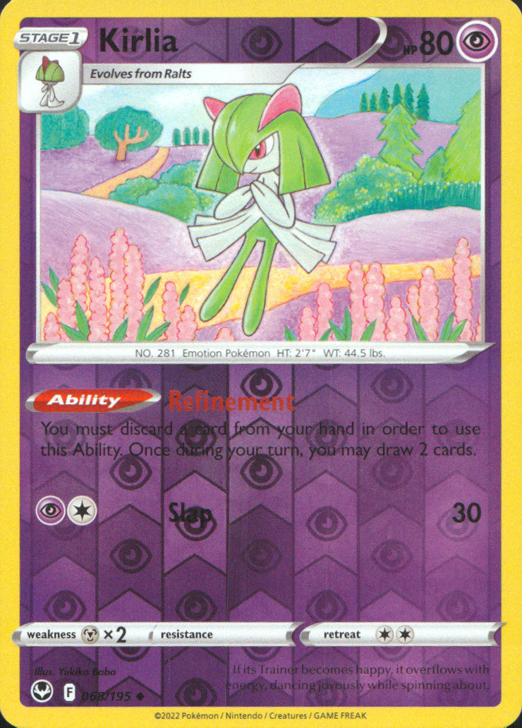 Kirlia Reverse Holo Uncommon SWSH12: Silver Tempest 068/195 NM