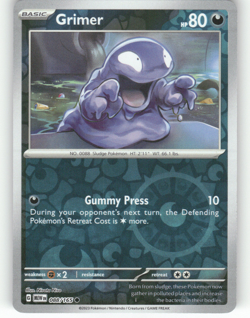 Grimer Reverse Holo Common SV: Scarlet & Violet 151 088/165 NM