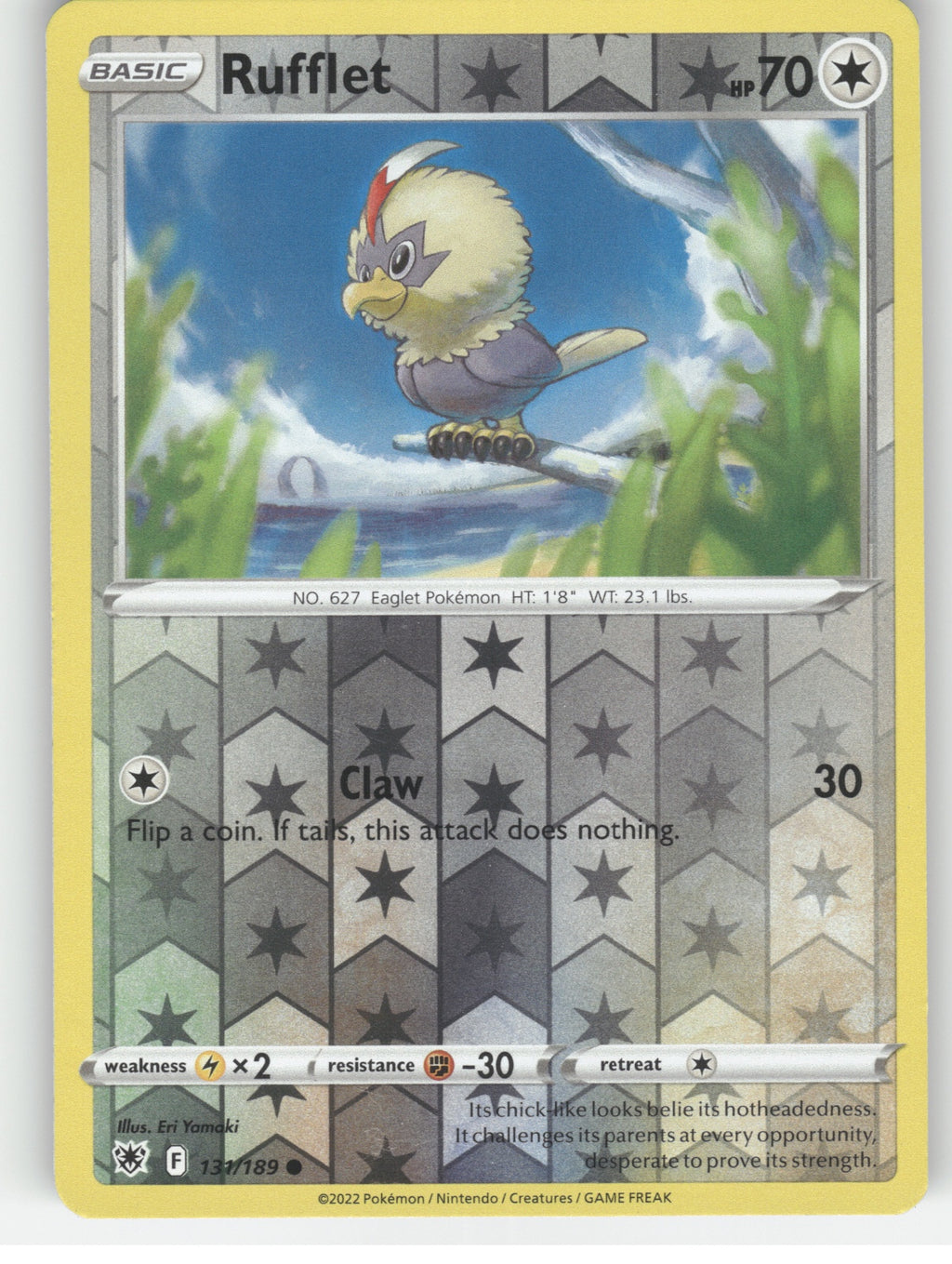 Rufflet Reverse Holo Common SWSH10: Astral Radiance 131/189 NM