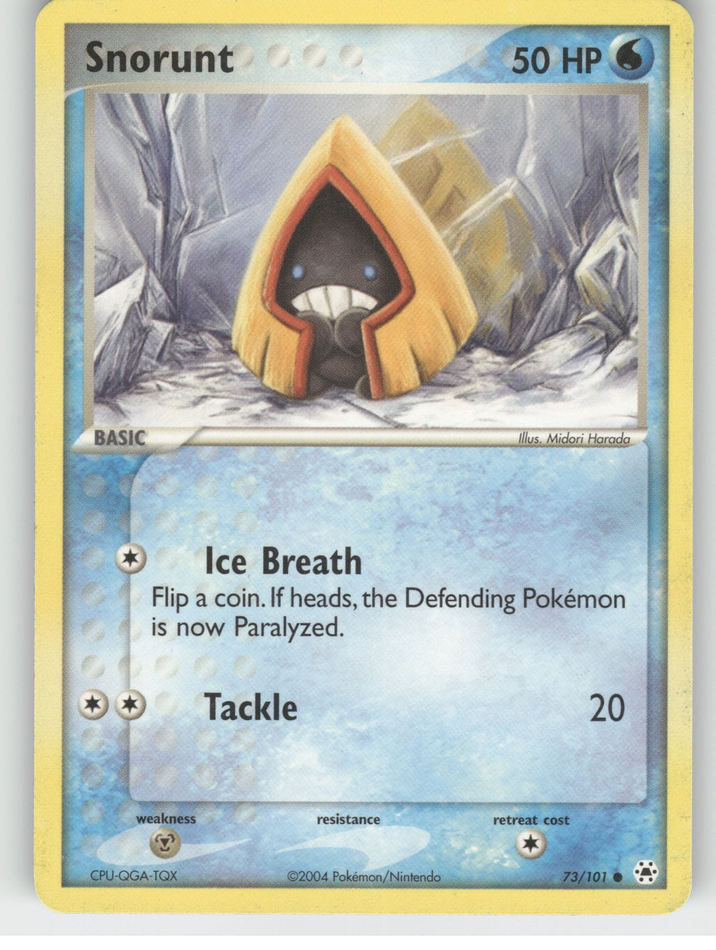 Snorunt Common EX Hidden Legends 73/101 NM