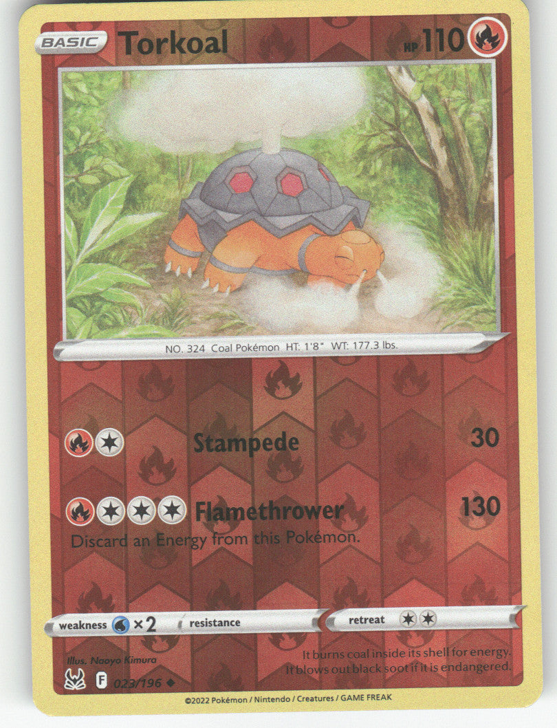 Torkoal Reverse Holo Uncommon SWSH11: Lost Origin 023/196 NM