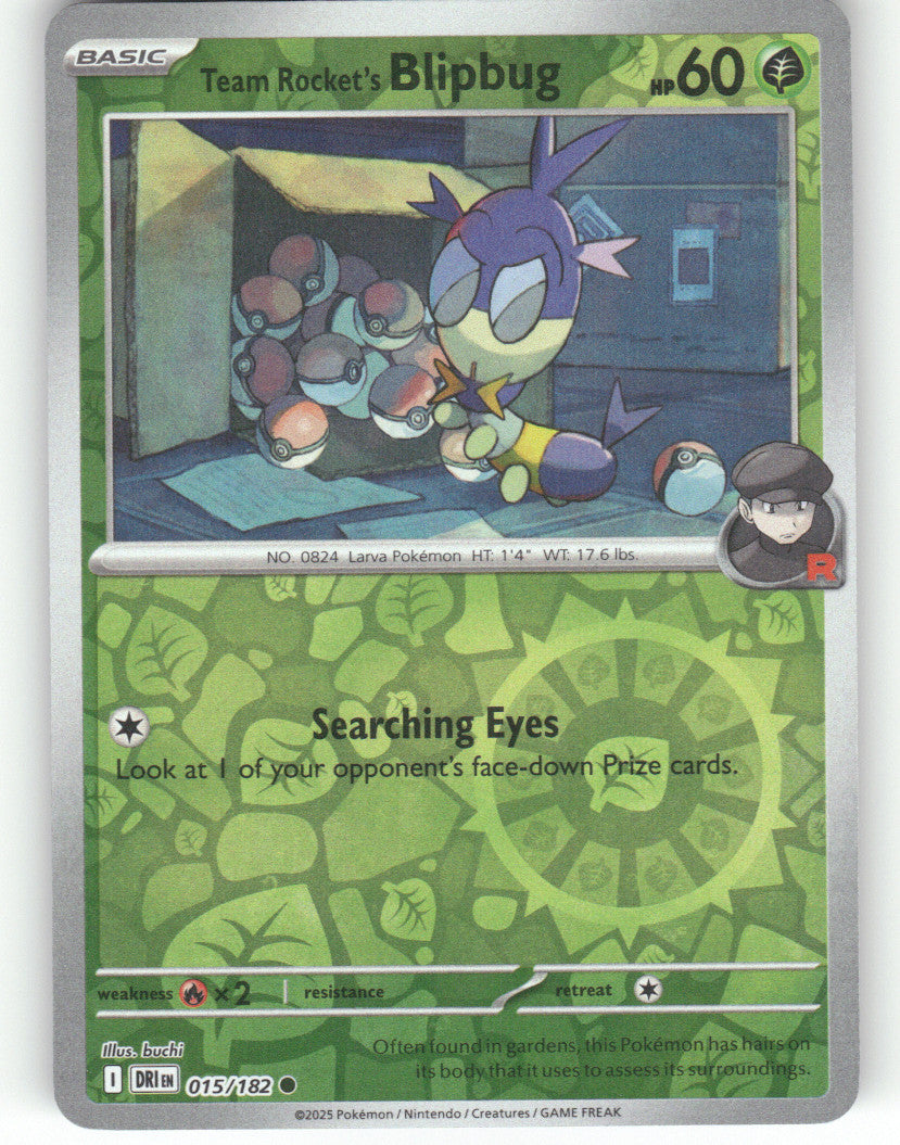 Team Rocket's Blipbug Reverse Holo Common SV10: Destined Rivals 015/182 NM