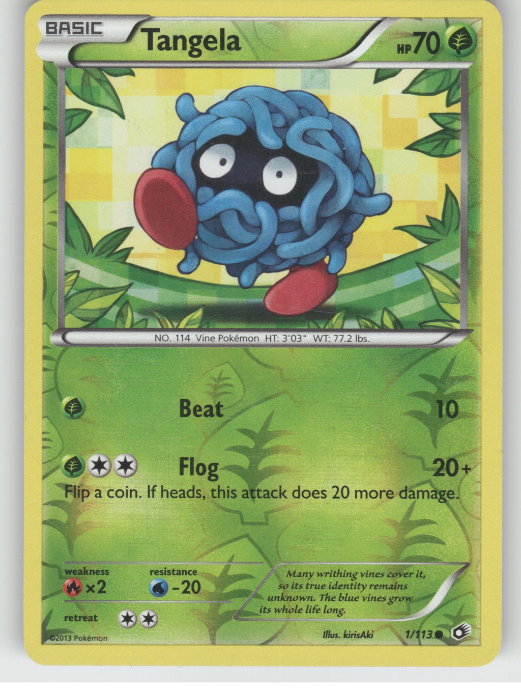 Tangela Reverse Holo Common Legendary Treasures 1/113 NM