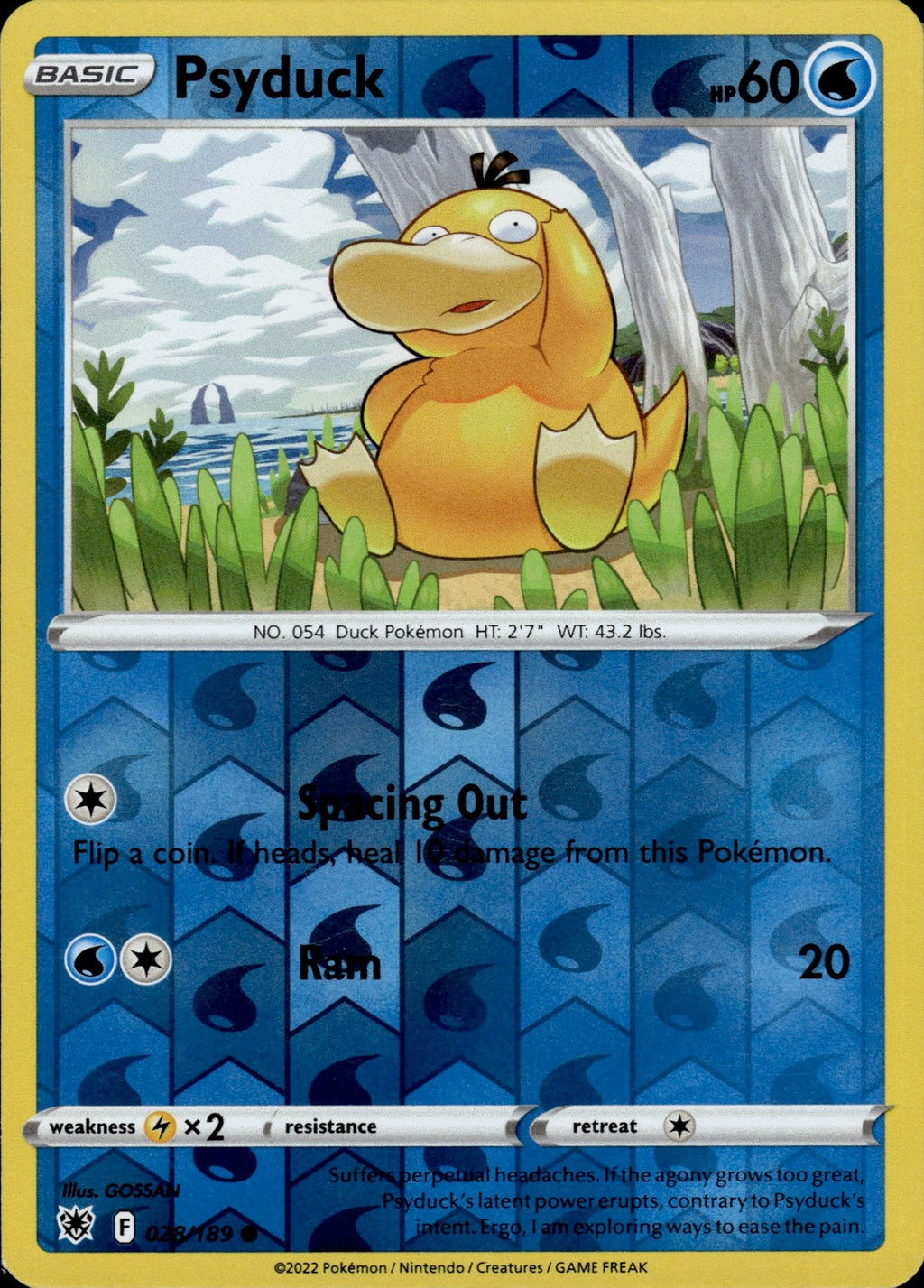 Psyduck Reverse Holo Common SWSH10: Astral Radiance 028/189 NM