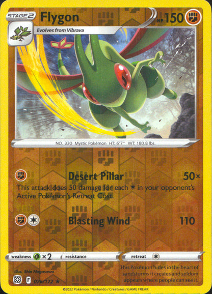 Flygon Reverse Holo Rare SWSH09: Brilliant Stars 076/172 NM