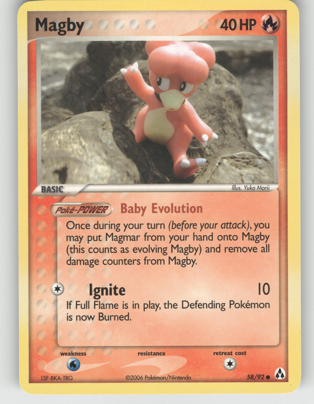 Magby Common EX Legend Maker 58/92 NM