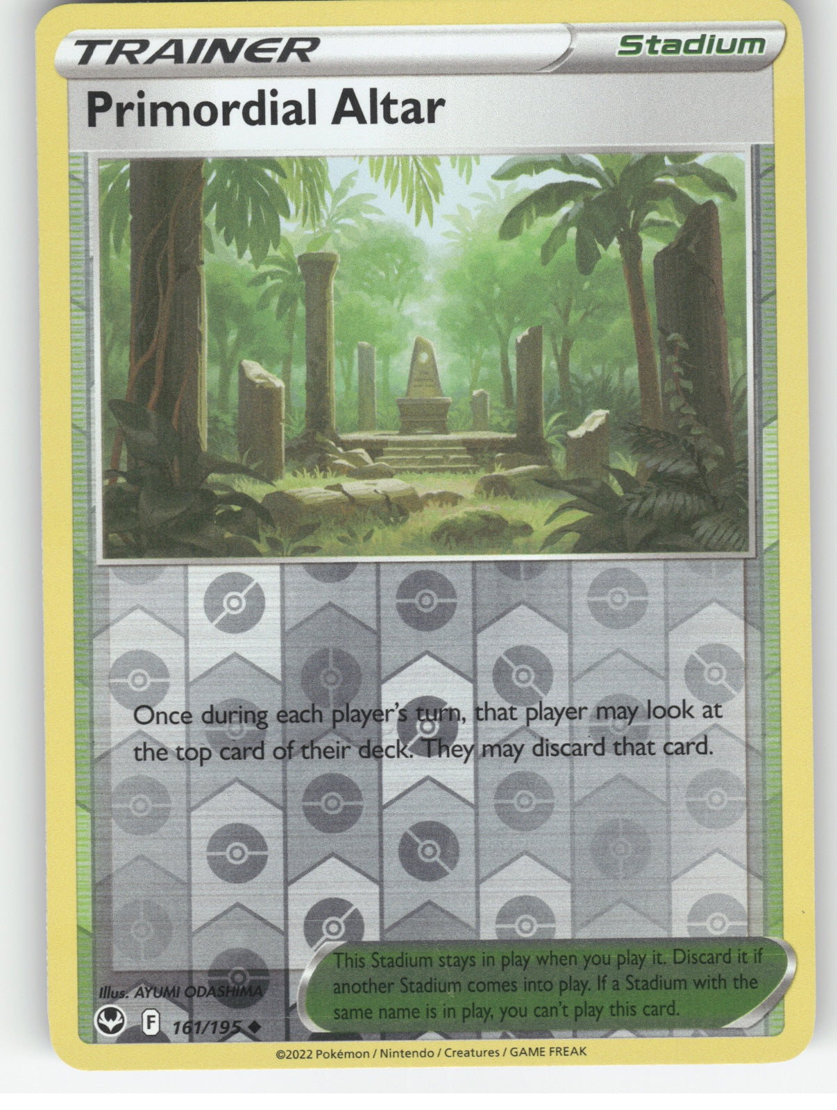 Primordial Altar Reverse Holo Uncommon SWSH12: Silver Tempest 161/195 NM