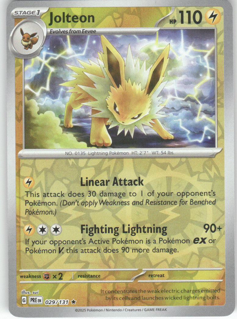 Jolteon Reverse Holo Rare SV: Prismatic Evolutions 029/131 NM