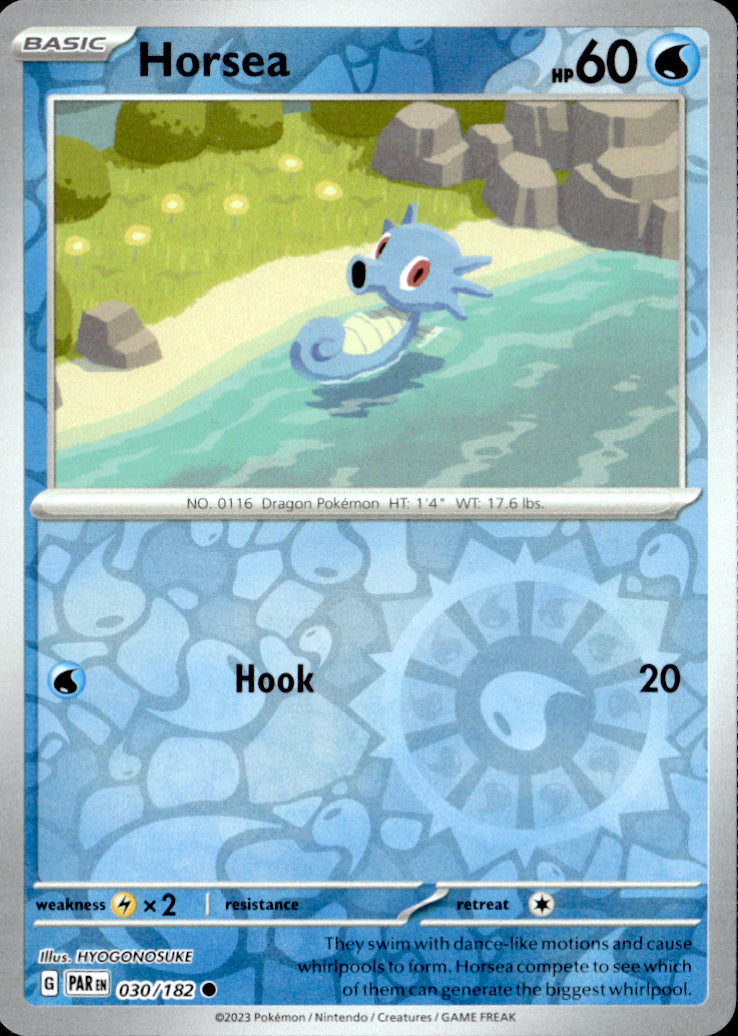 Horsea Reverse Holo Common SV04: Paradox Rift 030/182 NM