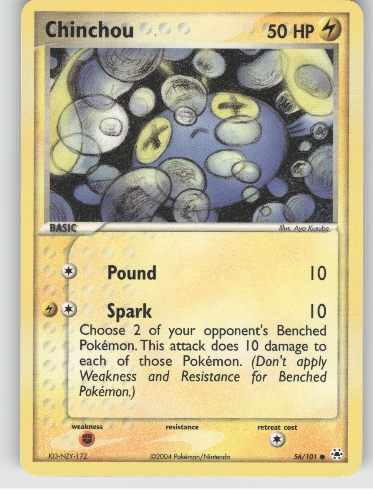 Chinchou Common EX Hidden Legends 56/101 NM