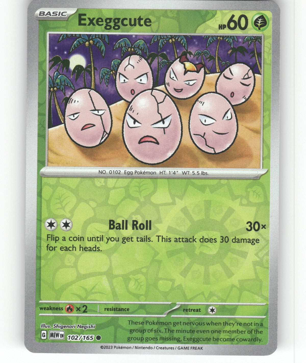 Exeggcute Reverse Holo Common SV: Scarlet & Violet 151 102/165 NM