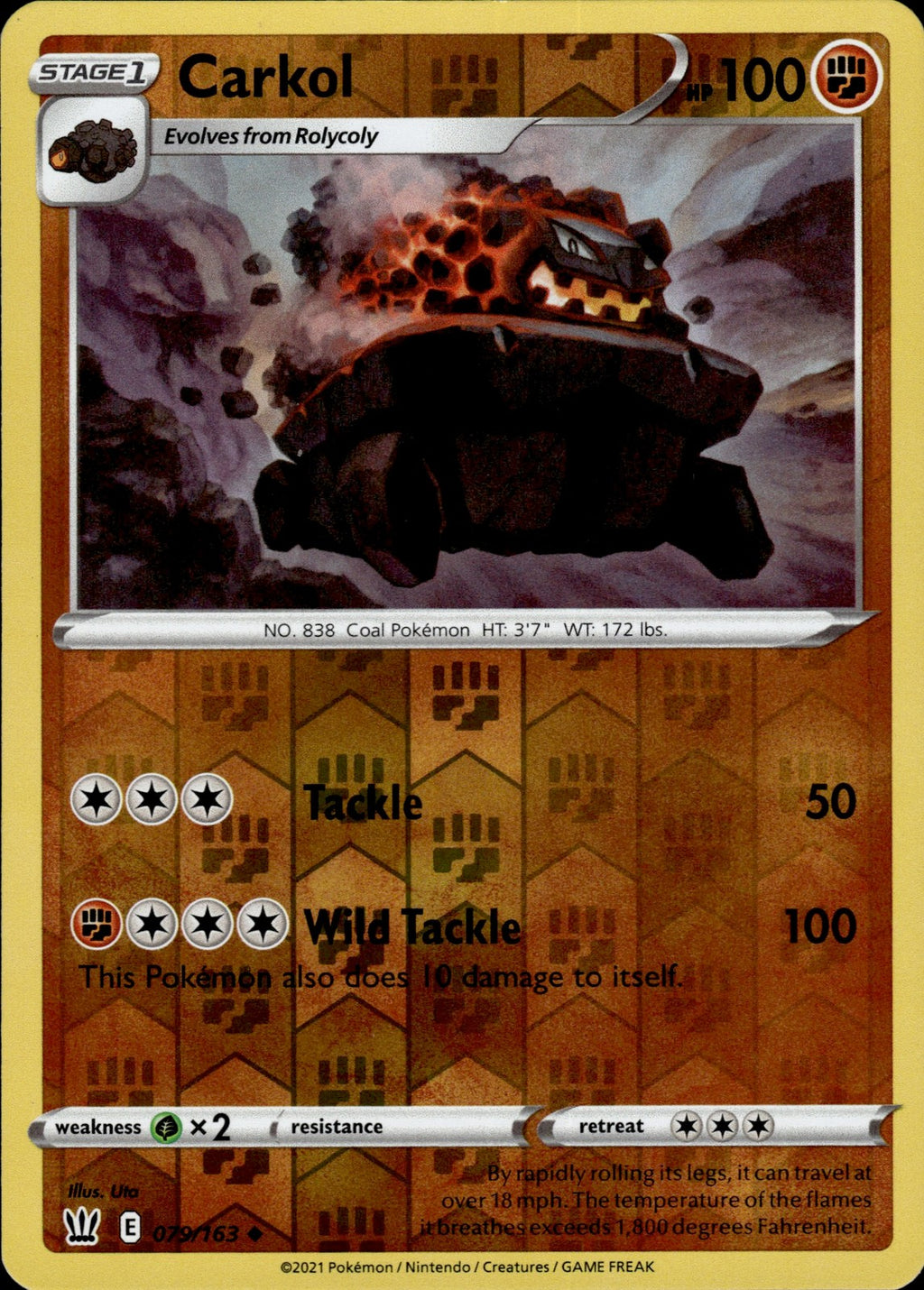 Carkol Reverse Holo Uncommon SWSH05: Battle Styles 079/163 NM