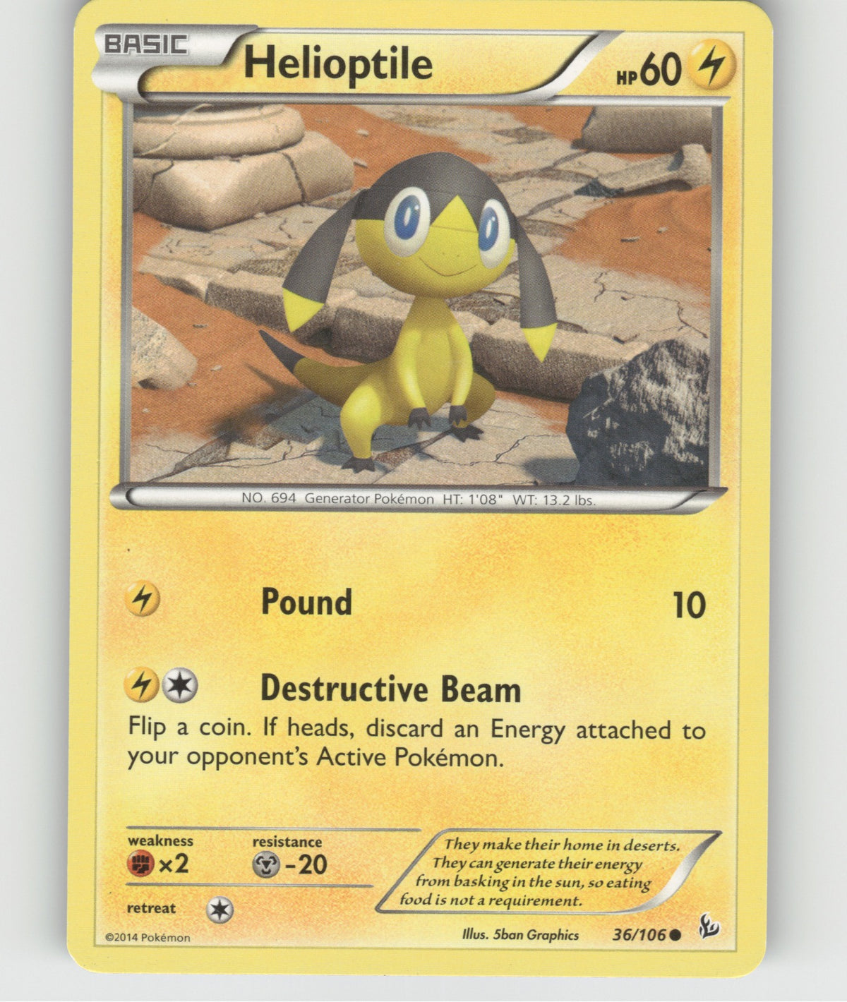 Helioptile Common XY - Flashfire 36/106 NM