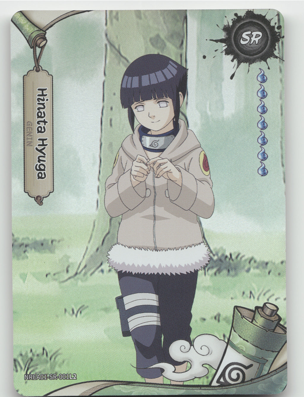 Hinata Hyuga Base SR Earth Scroll Series 1 001L2 NM front
