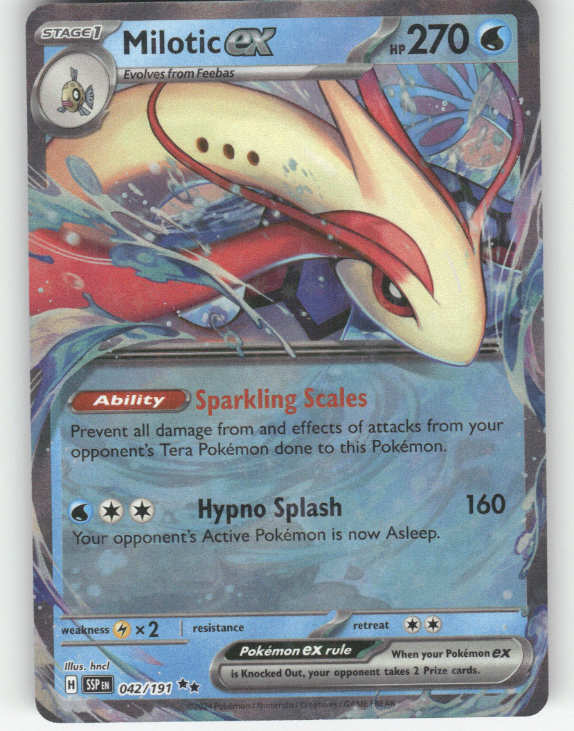 Milotic ex Holo Double Rare SV08: Surging Sparks 042/191 NM