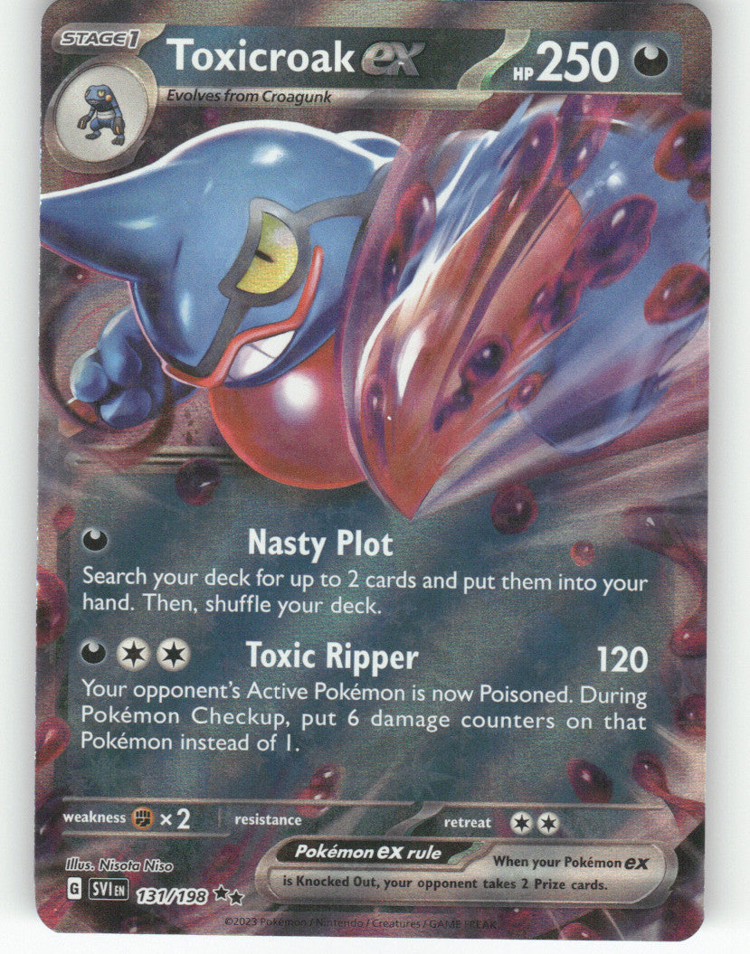 Toxicroak ex - Holo Double Rare SV01: Scarlet & Violet Base Set 131/198 NM