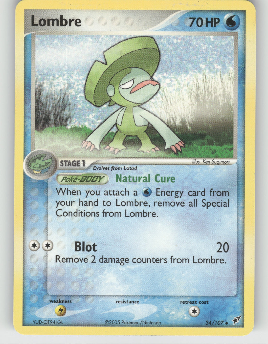 Lombre Uncommon EX Deoxys 34/107 NM